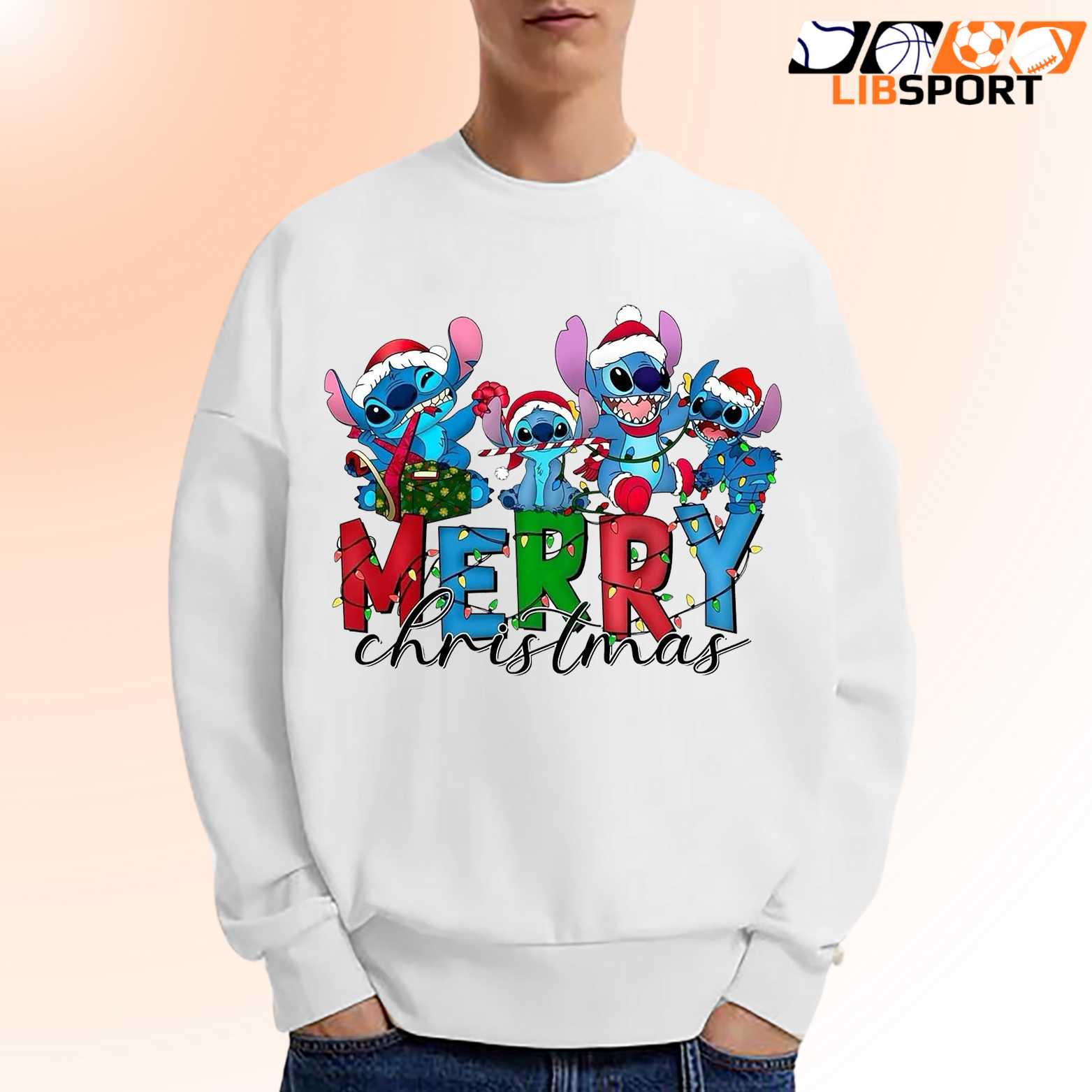 Merry Christmas Stitch T Shirt, Cute Holiday Shirt, Magical Disney Unisex Tee